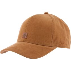 Casquette baseball Herman en velours fin avec badge en cuir réglable à l'arrière