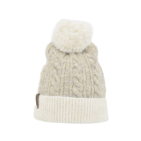 WESLEY Bonnet maille uni avec badge et revers en laine | Herman Belgium