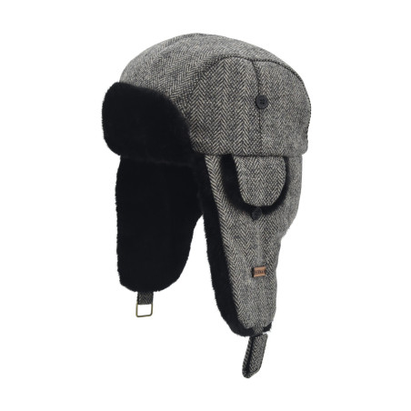 TANAN Chapka à oreilles doublée fausse fourrure en laine | Herman Belgium