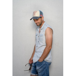 STITAS Casquette baseball trucker américaine tricolore avec mesh souple | Herman Belgium