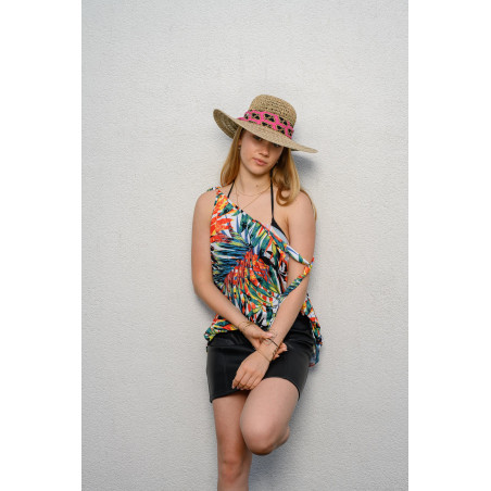 PARROT Seagrass capeline with scarf | Herman Belgium