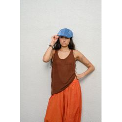 SAAVO Casquette plate en toile de jeans | Herman Belgium